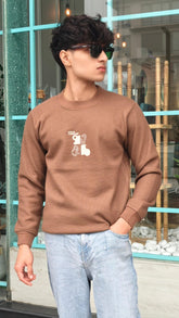 Mens brown bear sweater